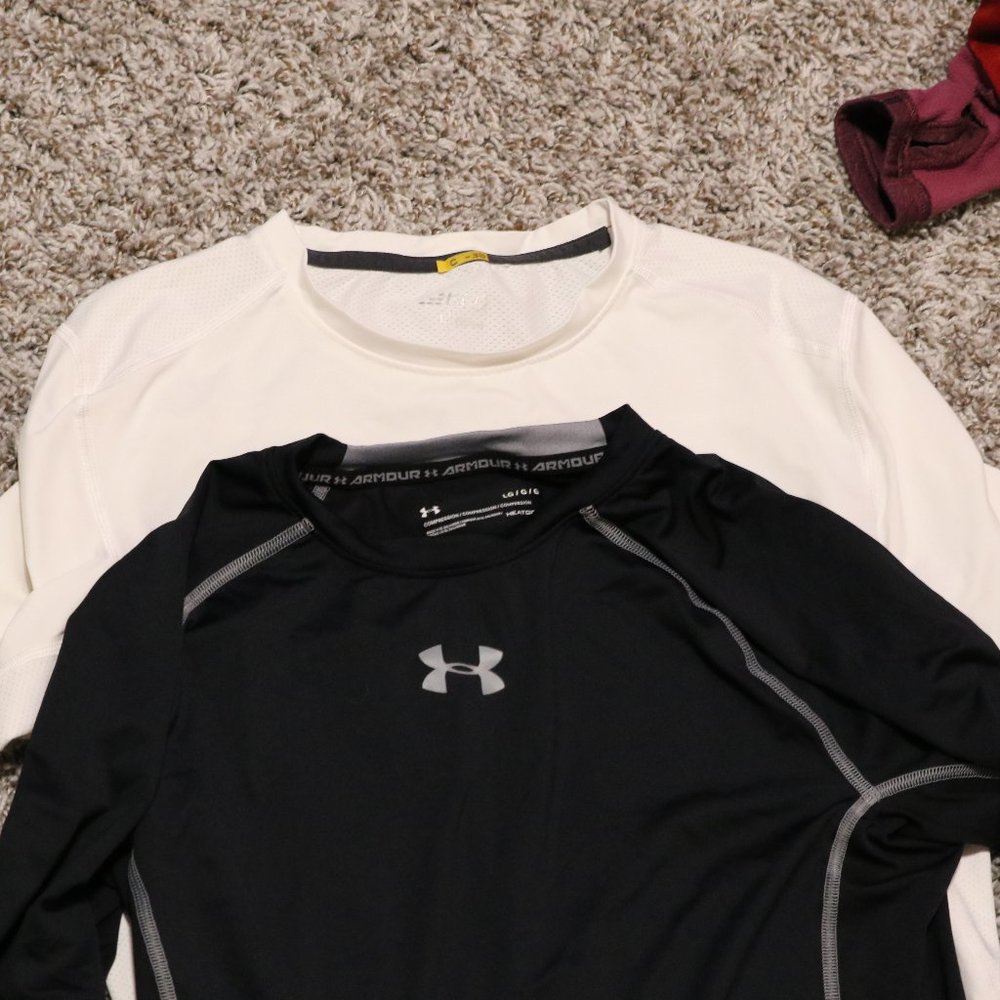 White and Black Athletic Shorts | Youth Large